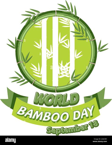 World bamboo day logo banner illustration Stock Vector Image & Art - Alamy