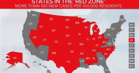 Red zone states rise as COVID-19 cases increase just before election - CBS News