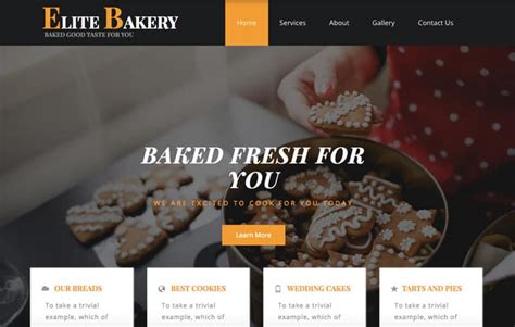 Bakery Website Templates - TOO CSS