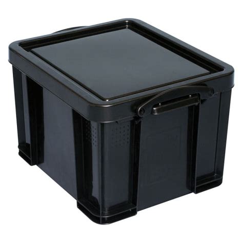 Really Useful Box® Plastic Storage Container With Built-In Handles And Snap Lid, 32 Liters, 95% ...