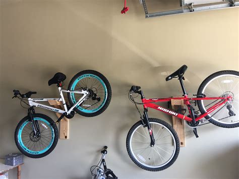 Garage organization wood bicycle rack. DIY wall bike rack Diy Bike Rack, Bike Rack Wall, Bicycle ...