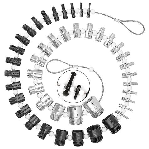 Winyuyby 44Pcs Nut and Bolt - Standard and Metric - Male Female Gauge ...