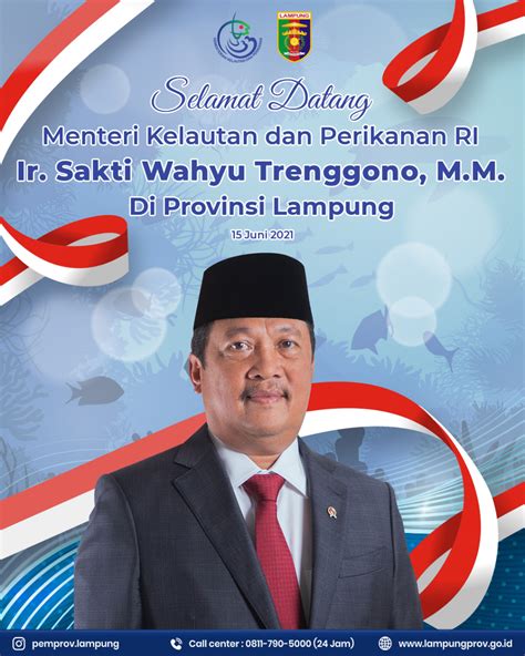 Selamat datang Menteri Kelautan dan Perikanan RI, Ir. Sakti Wahyu ...