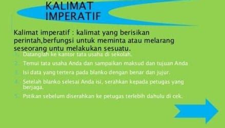 Contoh Kalimat Imperatif Pengertian Dan Contoh B Indonesia - Riset