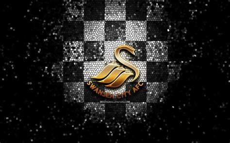 Download wallpapers Swansea City FC, glitter logo, EFL Championship ...