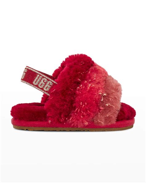 UGG Girl's Fluff Yeah Metallic Sparkle Quilted Slippers, Baby/Kids ...