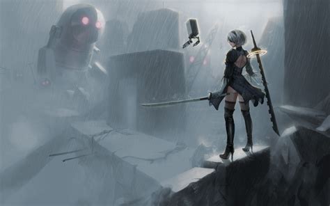 #4K NieR: Automata Fan art #4K #wallpaper #hdwallpaper #desktop | Nier ...