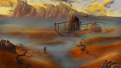 ArtStation - Steampunk Wasteland Concept Art