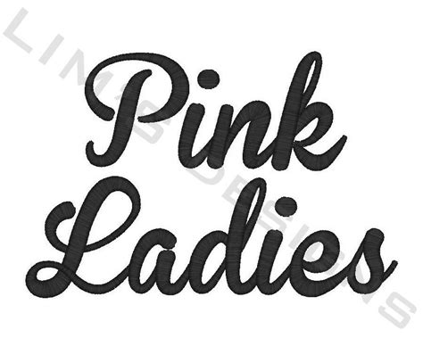 Pink Ladies Logo Machine Embroidery Design 3 Sizes 4x4, 5x7, 6x10 - Etsy