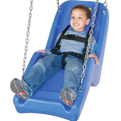 Full-body adaptive swing seat features a lightweight yet durable ...