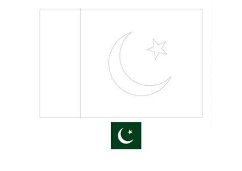 Pakistan flag coloring page | Flag coloring pages, Coloring pages, Pakistan flag