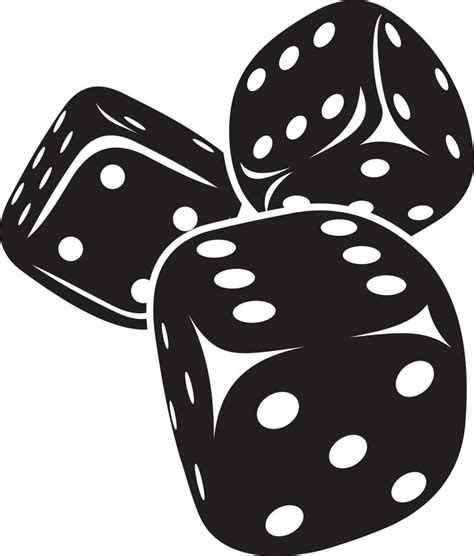 Dice. Three black simple dices 4791281 Vector Art at Vecteezy