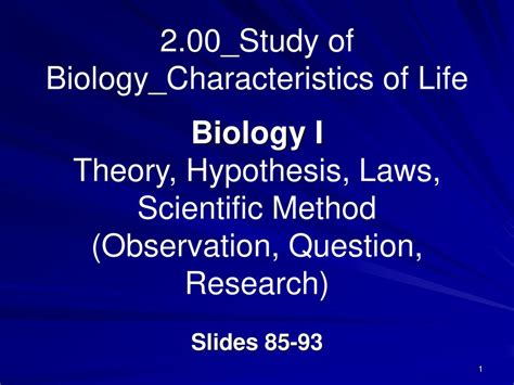 2.00_Study of Biology_Characteristics of Life - ppt download