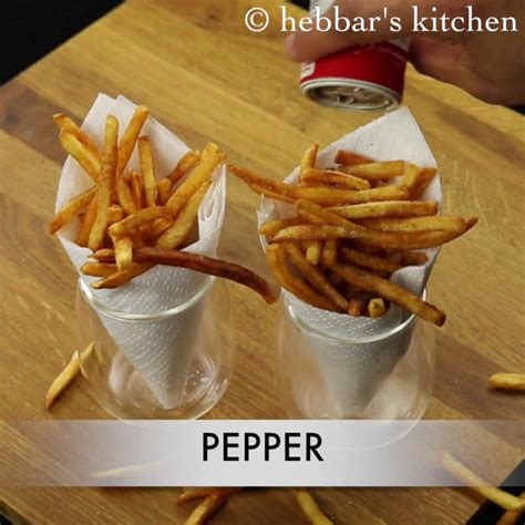 french fries recipe | crispy potato finger chips recipe - hebbar's kitchen