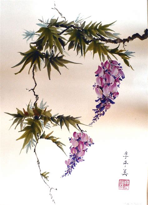 Chinese ink painting | Japanese ink painting, Flower art, Chinese art