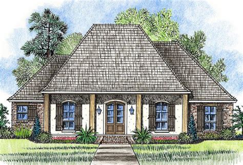 Plan 56382SM: Rustic Acadian With 3 Bedrooms | Acadian house plans, French country house plans ...