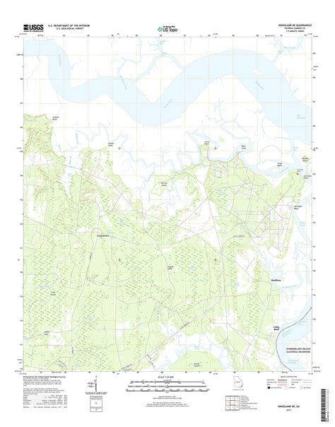 MyTopo Kingsland NE, Georgia USGS Quad Topo Map