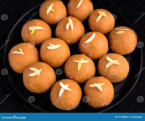 Indian Sweet Besan Ladoo stock image. Image of festivals - 77198643