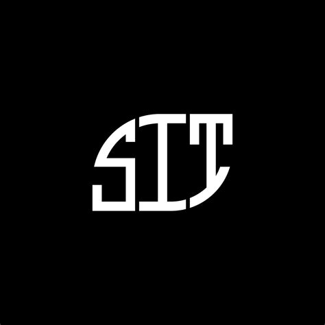 SIT letter logo design on black background. SIT creative initials letter logo concept. SIT ...