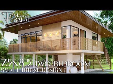 MODERN BAHAY KUBO WITH INTERIOR DESIGN | 2-BEDROOM 7.5X8.5 METERS ...