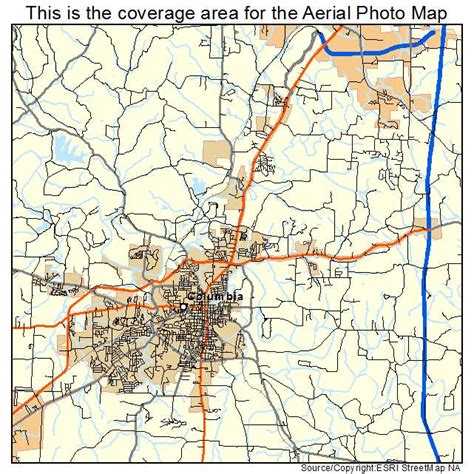 Aerial Photography Map of Columbia, TN Tennessee