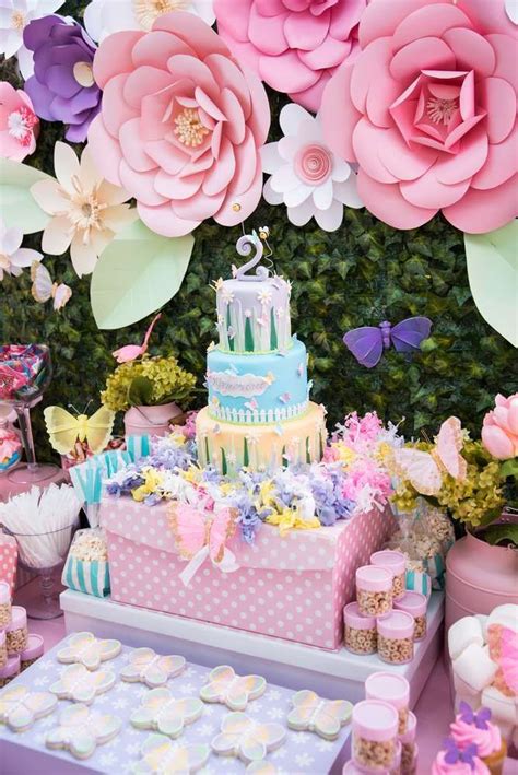 Butterflies and Flowers Birthday Party Birthday Party Ideas | Photo 15 ...