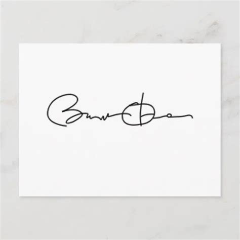 Barack Obama Signature Series (Black) Postcard | Zazzle