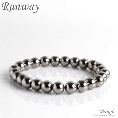 Bracelets 99.9% Pure Titanium 8mm Healthy Effects / Runway 247 : Cloisonnekorea