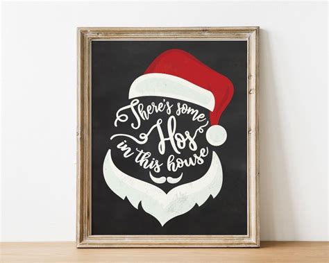 There's Some Hos in This House Funny Christmas Sign - Etsy | Christmas ...