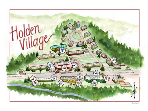 Holden Village Map Art Print – Elizabeth Person Art & Design