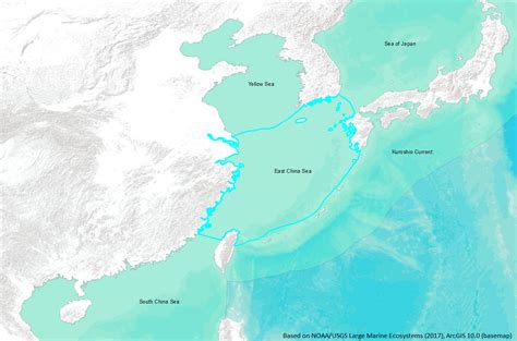 East China Sea Map Map