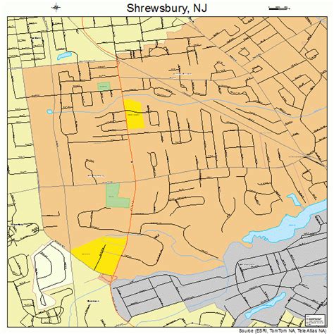 Shrewsbury New Jersey Street Map 3467350