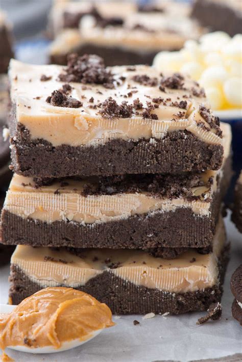 No Bake Oreo Peanut Butter Bars - Crazy for Crust