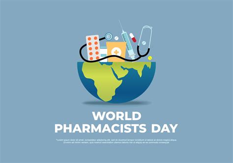 World pharmacists day background with stethoscope drug on globe earth. 11414888 Vector Art at ...