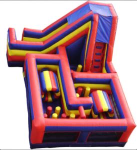 The Large Obstacle Course Bounce House w/19 foot Slide – Anthony’s Bounce Houses