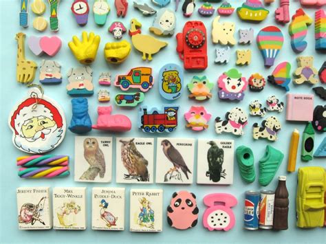 Bugs and Fishes by Lupin: 80s Child: My Eraser Collection!