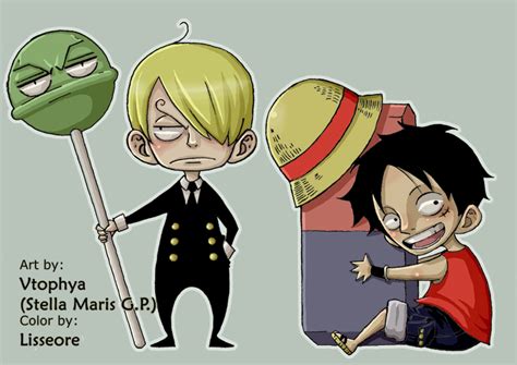 Sanji and Luffy-Collaboration- by lisseore on DeviantArt