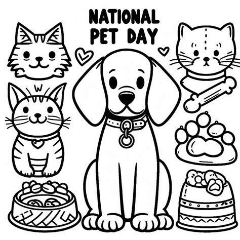 National Pet Day coloring pages - ColoringLib