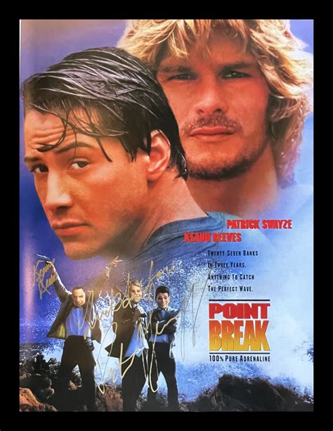 Point Break Keanu Reeves And Patrick Swayze Signed Movie Poster | lupon.gov.ph