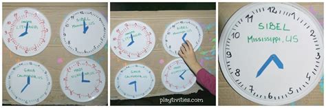 Teaching time zones in simple way - PLAYTIVITIES