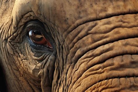 Premium AI Image | Elephant eye close up Portrait of an African elephant