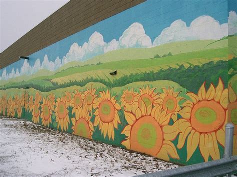 Sunflower Mural | Mural art, Exterior murals, Mural wall art