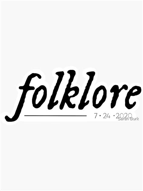 "Folklore Album Taylor Swift Release Date" Sticker by sarahaburk | Redbubble