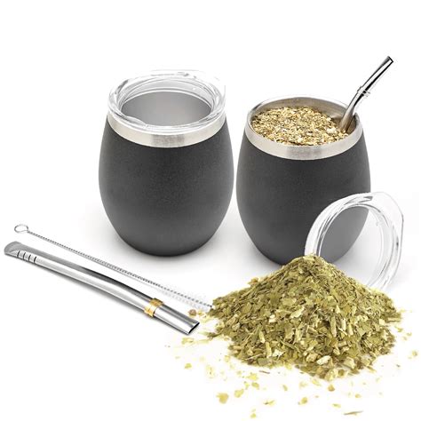 Buy BALIBETOV Modern Mate Cup And Bombilla Set (Yerba Mate Cup) -Yerba ...