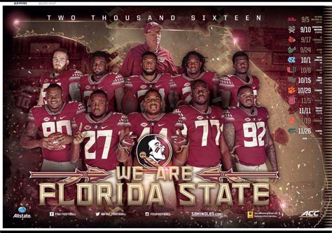 Florida State releases annual football schedule posters - Tomahawk Nation