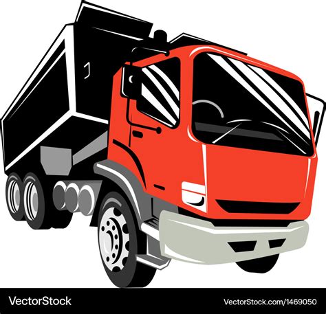 Tipper dump truck lorry Royalty Free Vector Image