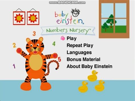 Numbers Nursery DVD Menu | The True Baby Einstein Wiki | Fandom