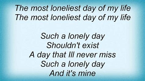 System Of A Down - Lonely Day Lyrics - YouTube