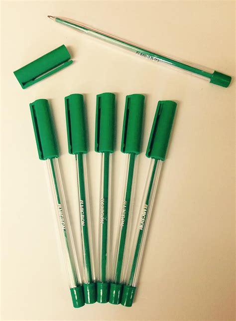 50x Green Micron Ballpoint PENS. Medium Point Green BIROS : Amazon.co.uk: Stationery & Office ...