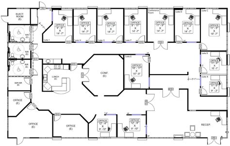 internalhomedesign.tk | Commercial building plans, Office floor plan, Floor plan design